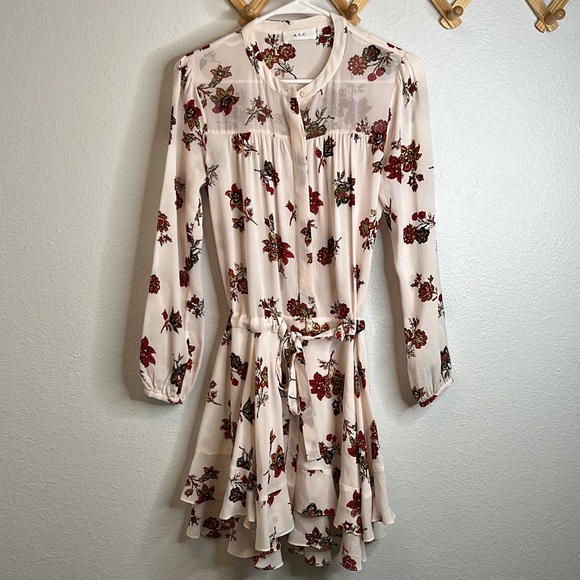 A.L.C. Rori Silk Drop Waist Dress Size 4 - Picture 5 of 10